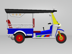 tuk tuk 3 wheel bangkok 3D Baskı Modeli
