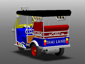 tuk tuk 3 wheel bangkok 3D Baskı Modeli