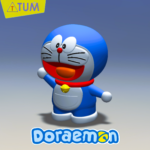 Doraemon Doll 3D Print Model .c4d .max .obj .3ds .fbx .stl .blend 