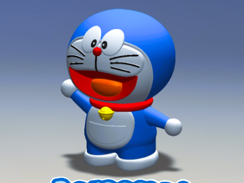 Doraemon Doll Modèles 3D en vedette