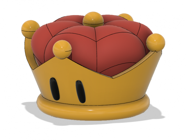 3D Printed Princess Peach Crown, Bowsette, Daisy, Super Mario Bros