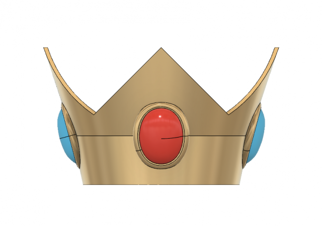 princess peach crown Modello di stampa 3D .c4d .max .obj .3ds .fbx .stl .blend 