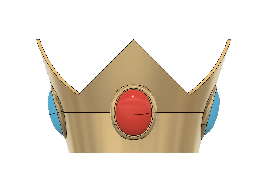 princess peach crown 3D Print Model .c4d .max .obj .3ds .fbx .stl .blend 