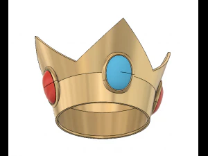 princess peach crown 3D Print Model