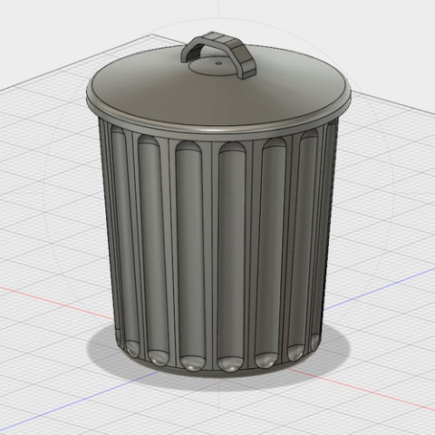 free desktop trash can with lid 3D Print Model .c4d .max .obj .3ds .fbx .stl .blend 