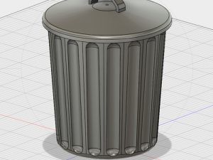 free desktop trash can with lid 3D 프린트 모델