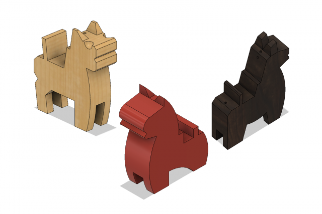 japanese toy horses 3D 打印模型 .c4d .max .obj .3ds .fbx .stl .blend 