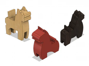 cavalos de brinquedo japoneses Modelo de Impressão 3D