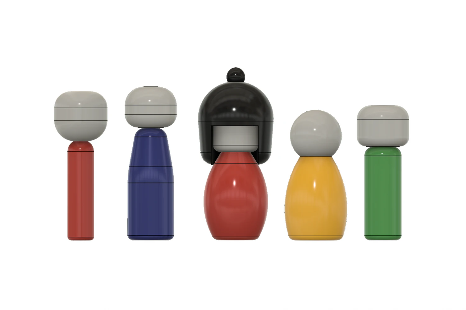 kokeshi dolls 3D Print Model .c4d .max .obj .3ds .fbx .stl .blend 