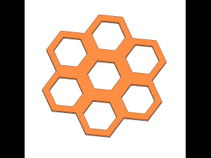 coaster set geometric shapes and scribbles 3D Print Model