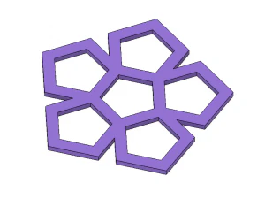 coaster set geometric shapes and scribbles 3D Print Model