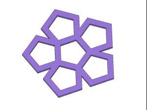 coaster set geometric shapes and scribbles 3D Print Model