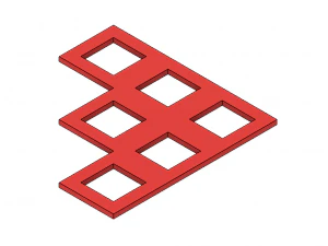 coaster set geometric shapes and scribbles 3D Print Model