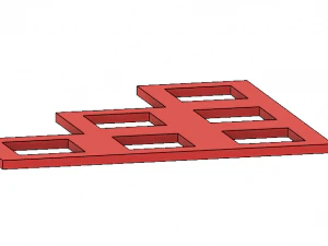 coaster set geometric shapes and scribbles 3D Print Model