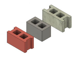free mini cinder blocks 3D Print Model