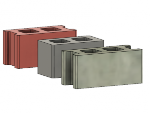 free mini cinder blocks 3D Принт Модель