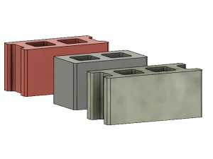 free mini cinder blocks 3D Print Model