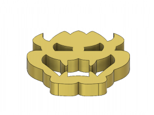 bowser emblem for wedding outfit with bonus keychain and coaster 3Dプリントモデル