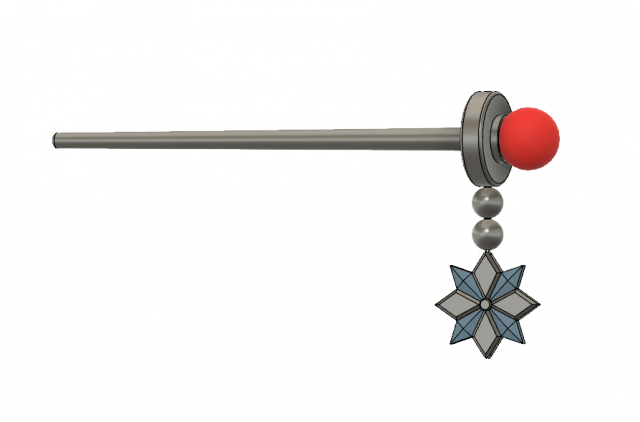 meis hair pin 3Dプリントモデル .c4d .max .obj .3ds .fbx .stl .blend 