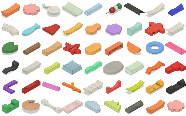 over 40 chopstick rests 3D Baskı Modeli .c4d .max .obj .3ds .fbx .stl .blend 