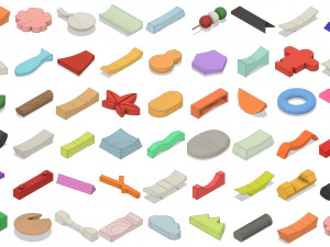 40'tan fazla &ccedil;ubuk dayanağı 3D Baskı Modeli