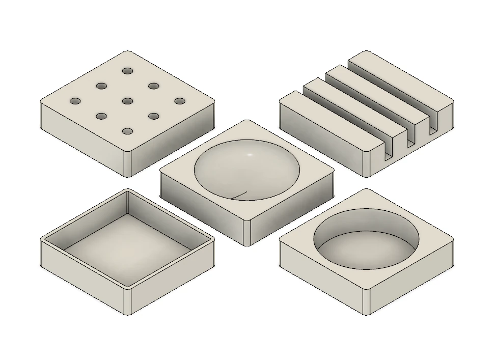 rounded office containers 3D Print Model .c4d .max .obj .3ds .fbx .stl .blend 