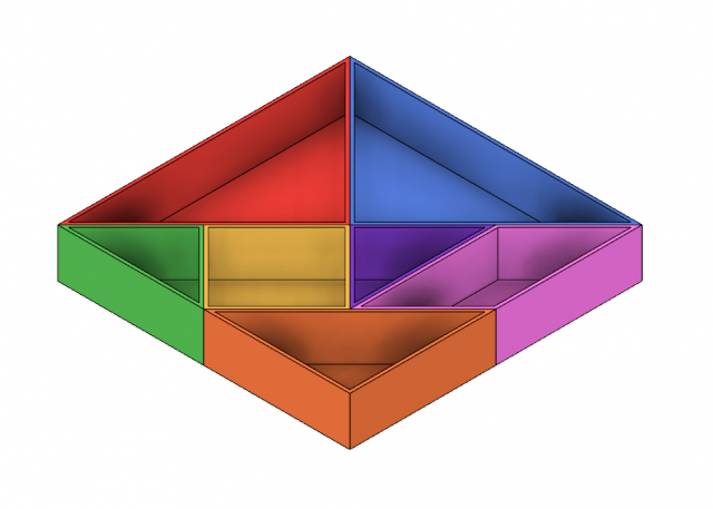 tangram containers Model do druku 3D .c4d .max .obj .3ds .fbx .stl .blend 