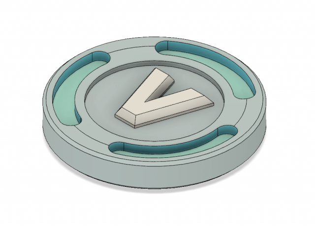 v-bucks coin model 3D Принт Модель .c4d .max .obj .3ds .fbx .stl .blend 