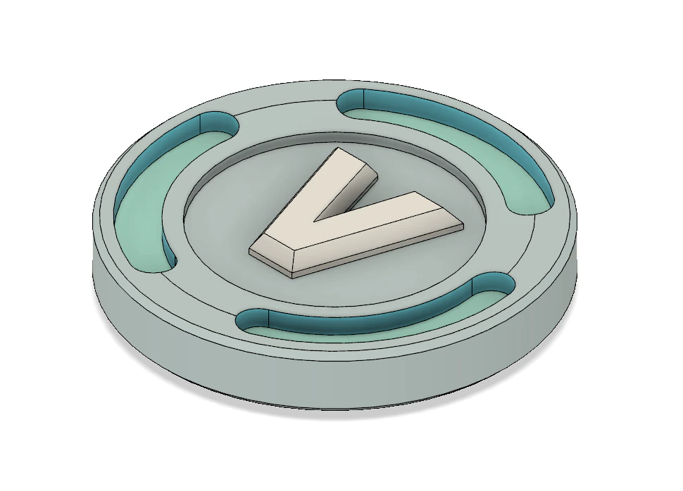 v-bucks coin model 3D Print Model .c4d .max .obj .3ds .fbx .stl .blend 