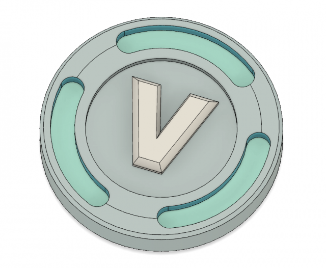 v-bucks coin model 3D Print Model in Coins and Badges 3DExport