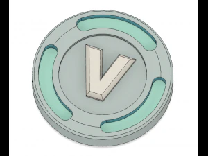 v-bucks coin model 3D Print Model