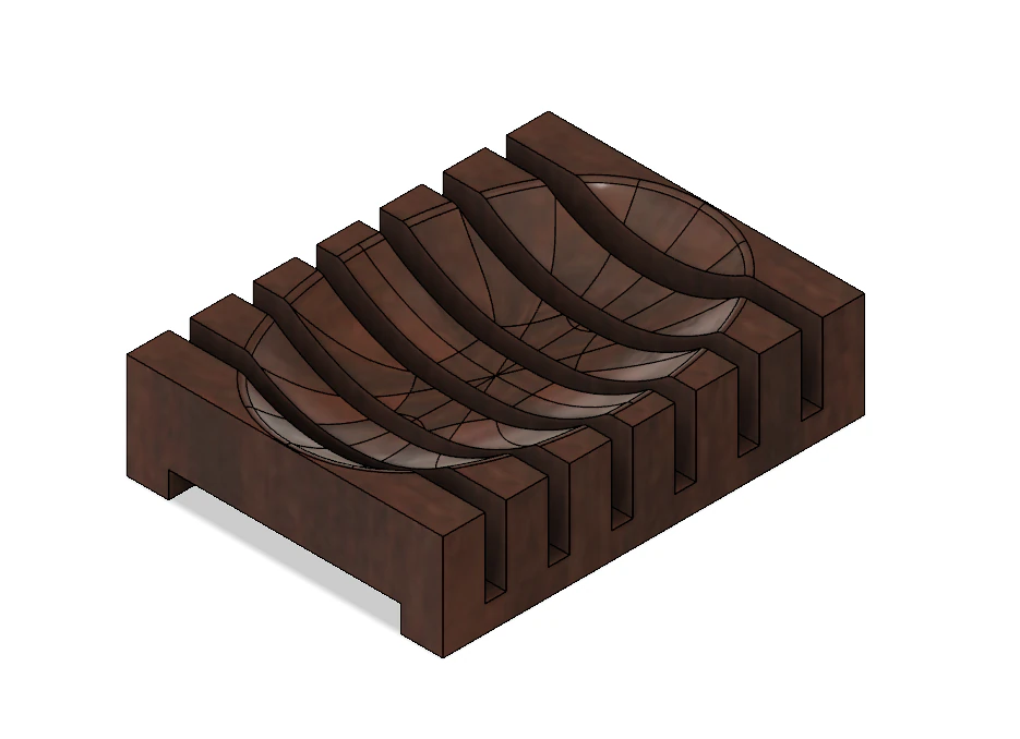 Lamellen-Seifenschale 3D Druckmodell .c4d .max .obj .3ds .fbx .stl .blend 