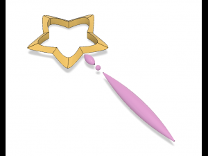 daoko girl star wand 3D प्रिंट मॉडल