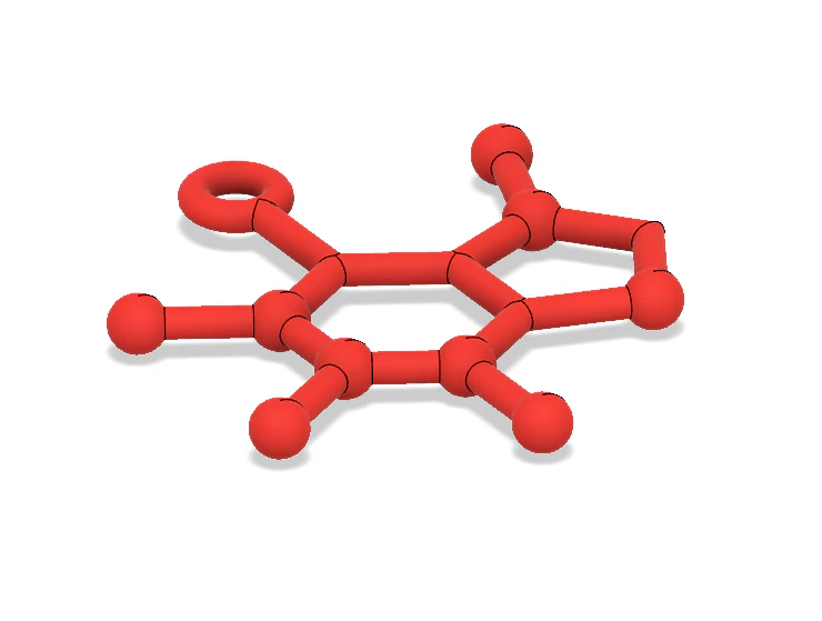 free caffeine molecule ornament 3D Print Model .c4d .max .obj .3ds .fbx .stl .blend