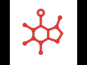 free caffeine molecule ornament 3D Print Model