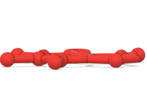 free caffeine molecule ornament 3Dプリントモデル