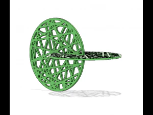 sous-verres de cactus imbriqu&eacute;s Modèles 3D en vedette