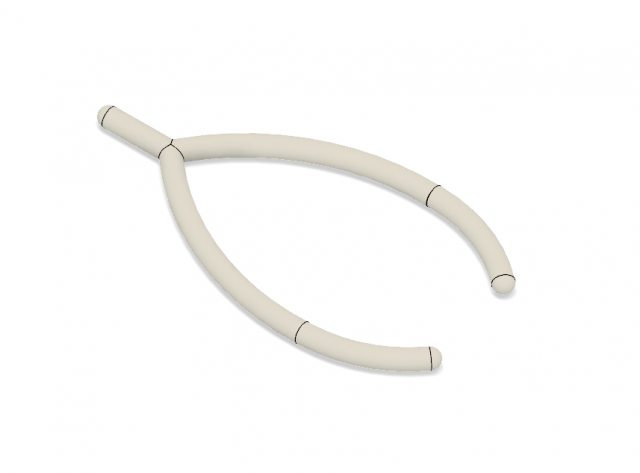 free simple wishbone 3D Print Model .c4d .max .obj .3ds .fbx .stl .blend 
