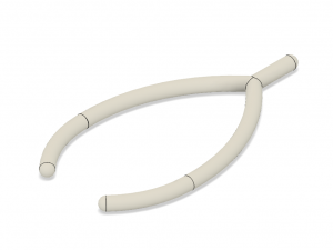 free simple wishbone 3D Print Model