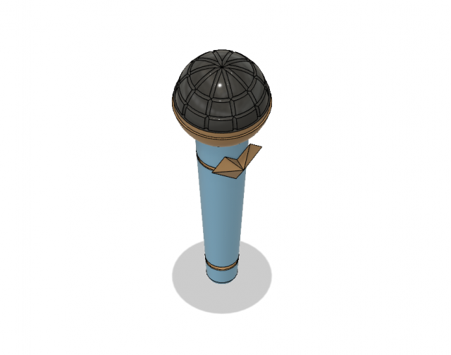 kda akali microphone 3D Baskı Modeli .c4d .max .obj .3ds .fbx .stl .blend 