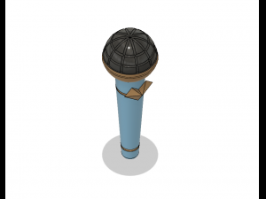 kda akali microphone 3D 프린트 모델