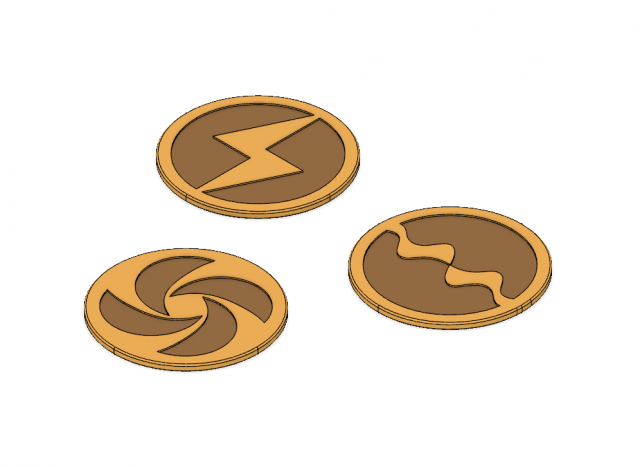 bombos ether and quake medallions and coasters lttp Model Cetak 3D .c4d .max .obj .3ds .fbx .stl .blend 
