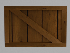 low-poly wooden box 3D Model