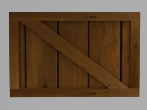 low-poly wooden box 3D Model