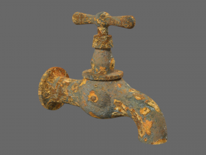 corroded tap 3D मॉडल