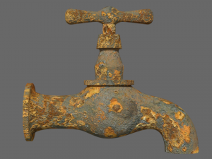corroded tap 3D मॉडल