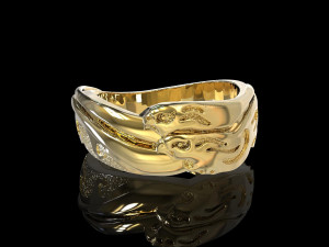 ring with eagles 3Dプリントモデル