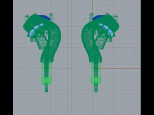 elegant earrings with aquamarin 3D 프린트 모델