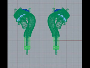 elegant earrings with aquamarin 3D Print Model