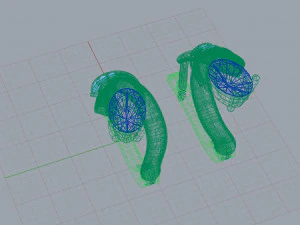 elegant earrings with aquamarin 3D Print Model